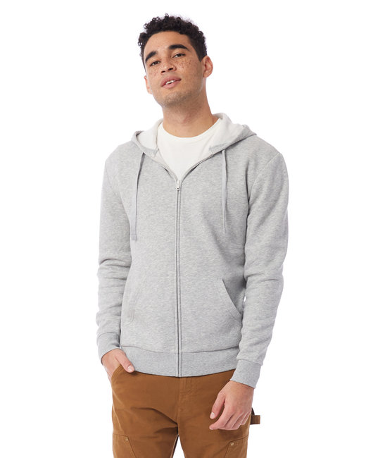 Alternative Adult Unisex 7 oz 77% Cotton, 23% Recycled Polyester Eco-Cozy Fleece Full Zip Hooded Sweatshirt